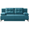 SCHLAFSOFA Flachgewebe Blau  - Blau/Hellgrau, MODERN, Textil/Metall (197/88/89cm) - Novel