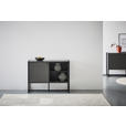 SIDEBOARD 100/75/41 cm  in Anthrazit, Schwarz  - Anthrazit/Schwarz, MODERN, Holzwerkstoff/Metall (100/75/41cm) - Novel