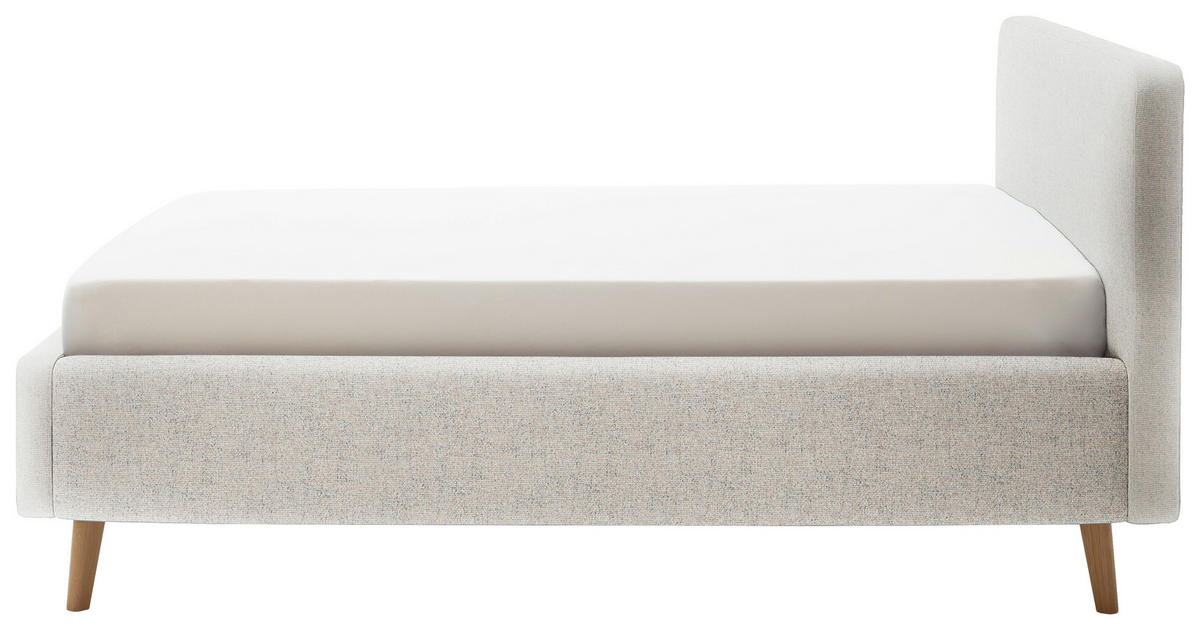 POLSTERBETT Lattenrost, Bettkasten 140/200 cm  in Beige  - Eichefarben/Birkefarben, Design, Holz/Textil (140/200cm) - Xora