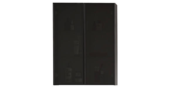 HÄNGESCHRANK 60/80/15 cm - Anthrazit/Grau, Trend, Glas/Holzwerkstoff (60/80/15cm) - Novel