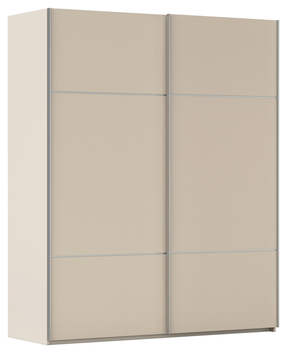 SCHWEBETÜRENSCHRANK in Champagner  - Champagner/Alufarben, Konventionell, Holzwerkstoff/Metall (162/223/68cm) - Novel