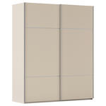 SCHWEBETÜRENSCHRANK 162/223/68 cm 2-türig Champagner  - Champagner/Alufarben, KONVENTIONELL, Holzwerkstoff/Metall (162/223/68cm) - Novel