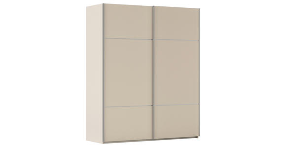 SCHWEBETÜRENSCHRANK 162/223/68 cm 2-türig Champagner - Champagner/Alufarben, KONVENTIONELL, Holzwerkstoff/Metall (162/223/68cm) - Novel