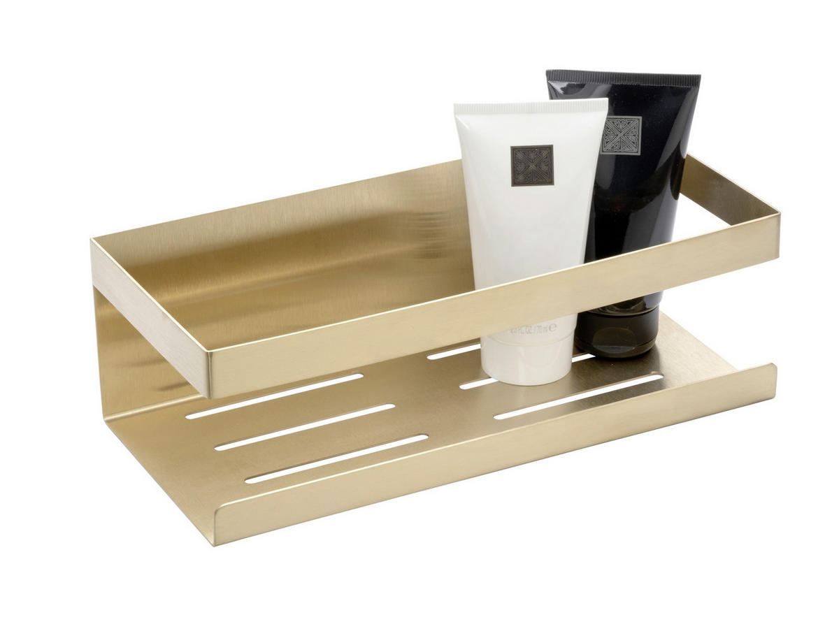 DUSCHABLAGE - Goldfarben, KONVENTIONELL, Metall (25/8/11,5cm) - Schöner Wohnen