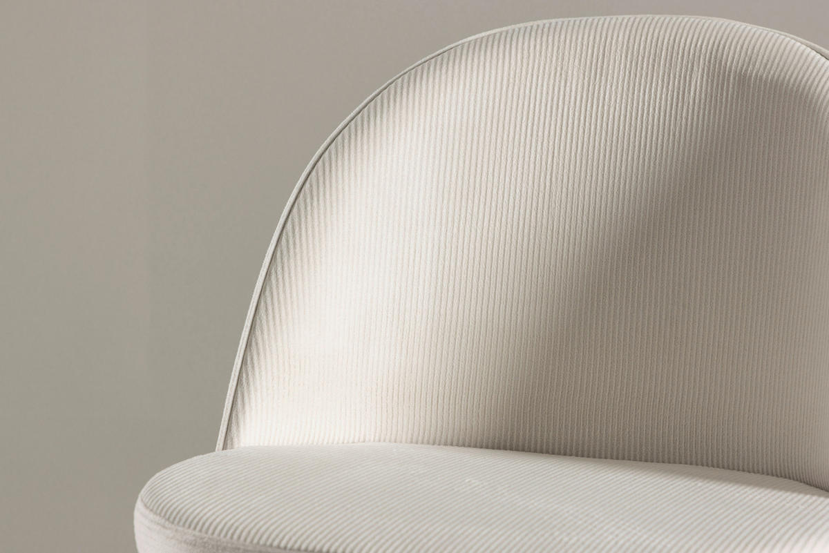 STOLSET 2 styck stål manchester  - beige/svart, Design, metall/textil (50/77/48cm) - Livetastic