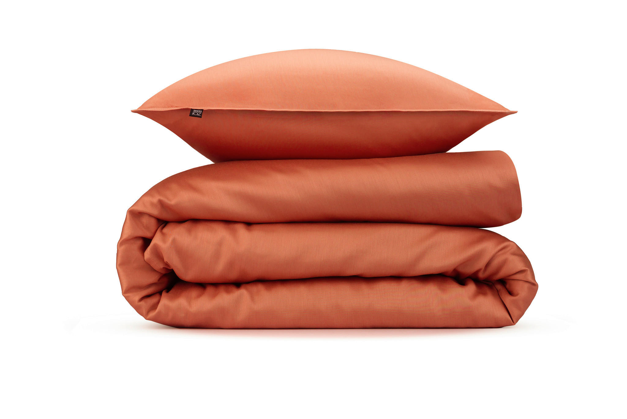 BETTWÄSCHE 2-teilig Satinado Makosatin 135/200 cm  - Orange, Basics, Textil (135/200cm)