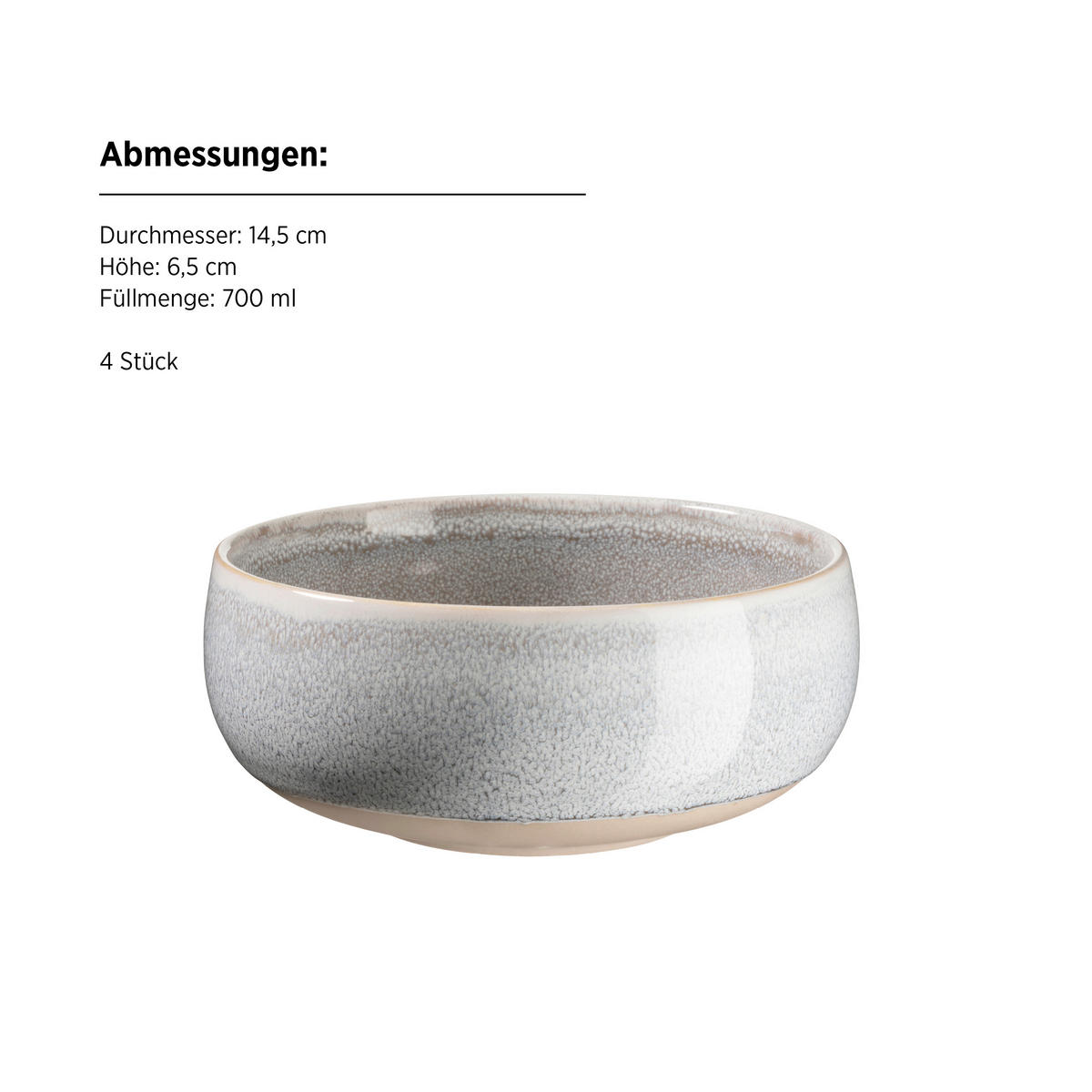 FRÜHSTÜCKSSERVICE Grau, Beige AQUATA 16-teilig 4 Personen  - Beige/Grau, Basics, Keramik - Mäser