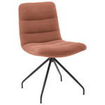 STUHL  in Cord Textil  - Rostfarben/Schwarz, Design, Textil/Metall (52/88/66cm) - Dieter Knoll