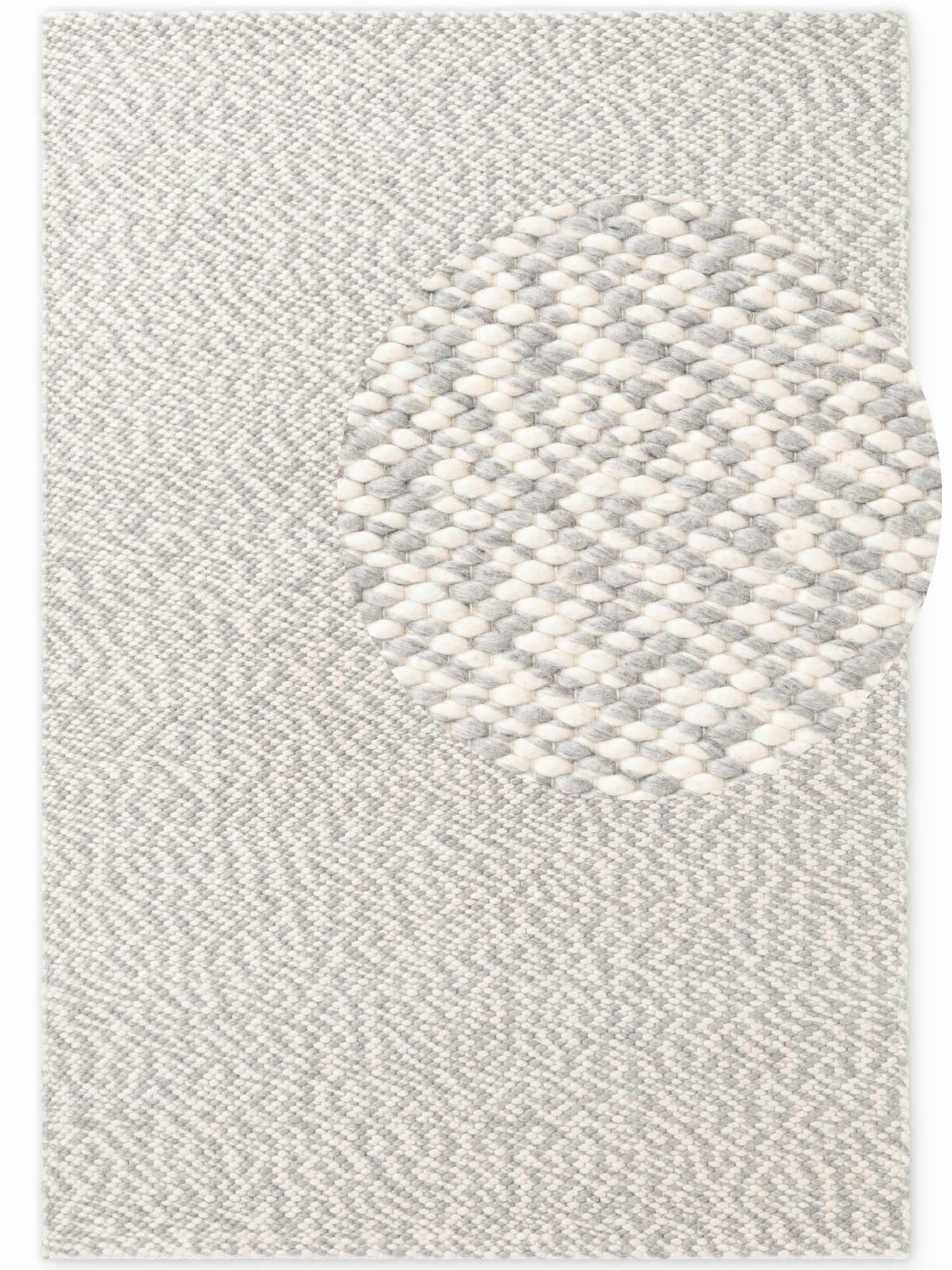 WOLLTEPPICH Wohnzimmer 160/230 cm Lyon Creme, Grau rechteckig  - Creme/Grau, Basics, Textil (160/230cm) - Elle Decoration