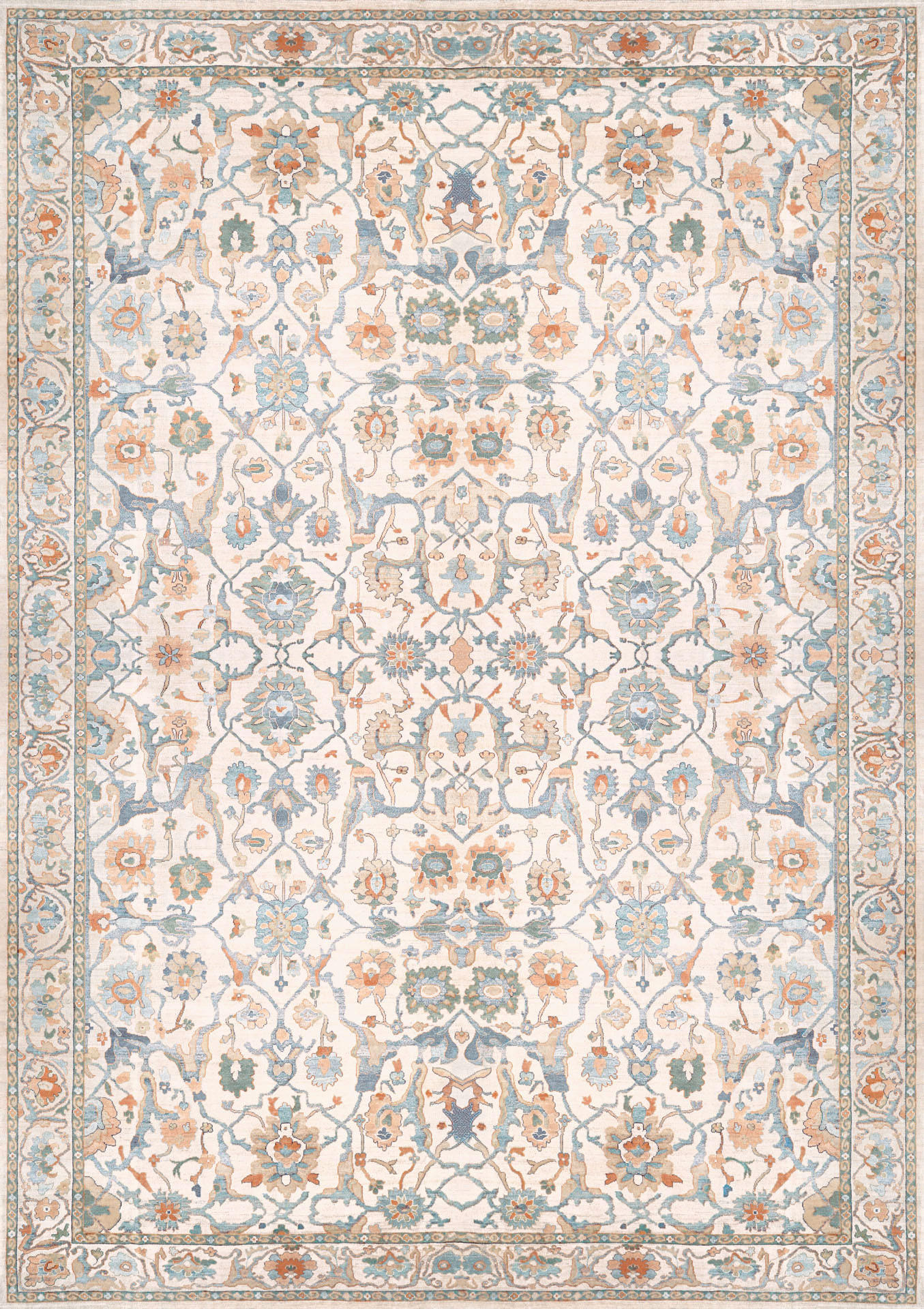Lindorug Vintage-Teppich Living Zaveran Terracotta, Perlmutt, Graublau 240x340 cm