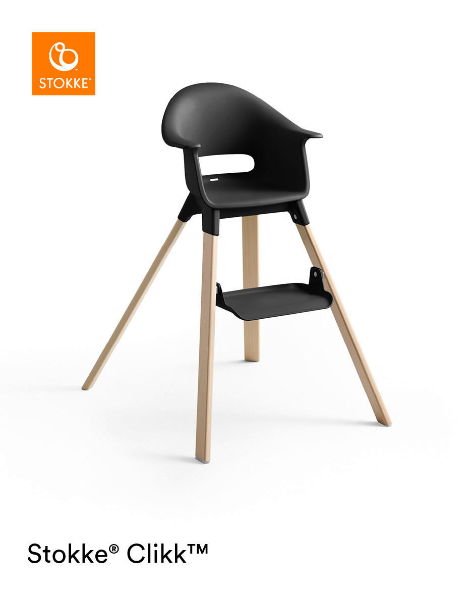 HOCHSTUHL Clikk  - Schwarz/Naturfarben, Design, Holz/Kunststoff (56/82,5/69cm) - Stokke