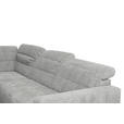 ECKSOFA  in Webstoff Grau  216/302 cm  - Schwarz/Grau, Design, Holz/Textil (216/302cm) - Xora