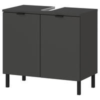 WASCHBECKENUNTERSCHRANK 60/56/34 cm  - Schwarz/Graphitfarben, MODERN, Holzwerkstoff/Metall (60/56/34cm) - Germania