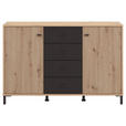 SIDEBOARD  in 138/90/40 cm  - Schwarz/Eiche Artisan, Basics, Holzwerkstoff/Kunststoff (138/90/40cm) - Carryhome
