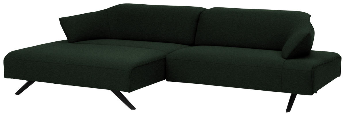 ECKSOFA  in Struktur Grün  165/276 cm  - Anthrazit/Grün, Design, Textil/Metall (165/276cm) - Himolla