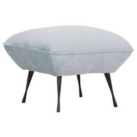 HOCKER Textil Mintgrün  - Schwarz/Mintgrün, Konventionell, Textil/Metall (60/49/53cm) - MID.YOU