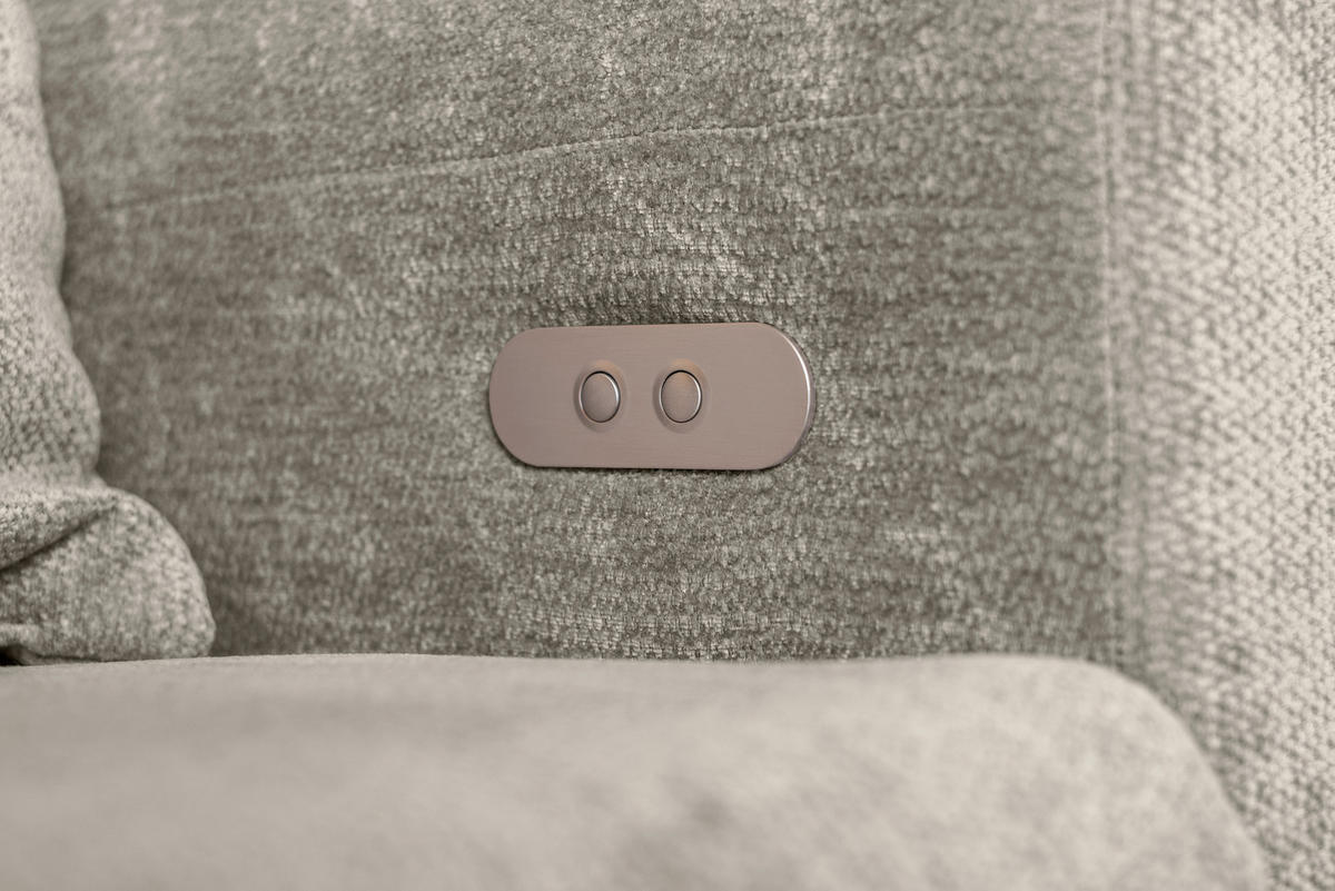 ECKSOFA BELARO Taupe Chenille  - Taupe/Schwarz, Design, Textil/Metall (246/177cm) - P & B