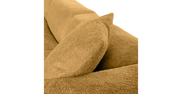 ECKSOFA  in Chenille Senfgelb  178/323 cm  - Senfgelb/Schwarz, MODERN, Kunststoff/Textil (178/323cm) - Carryhome