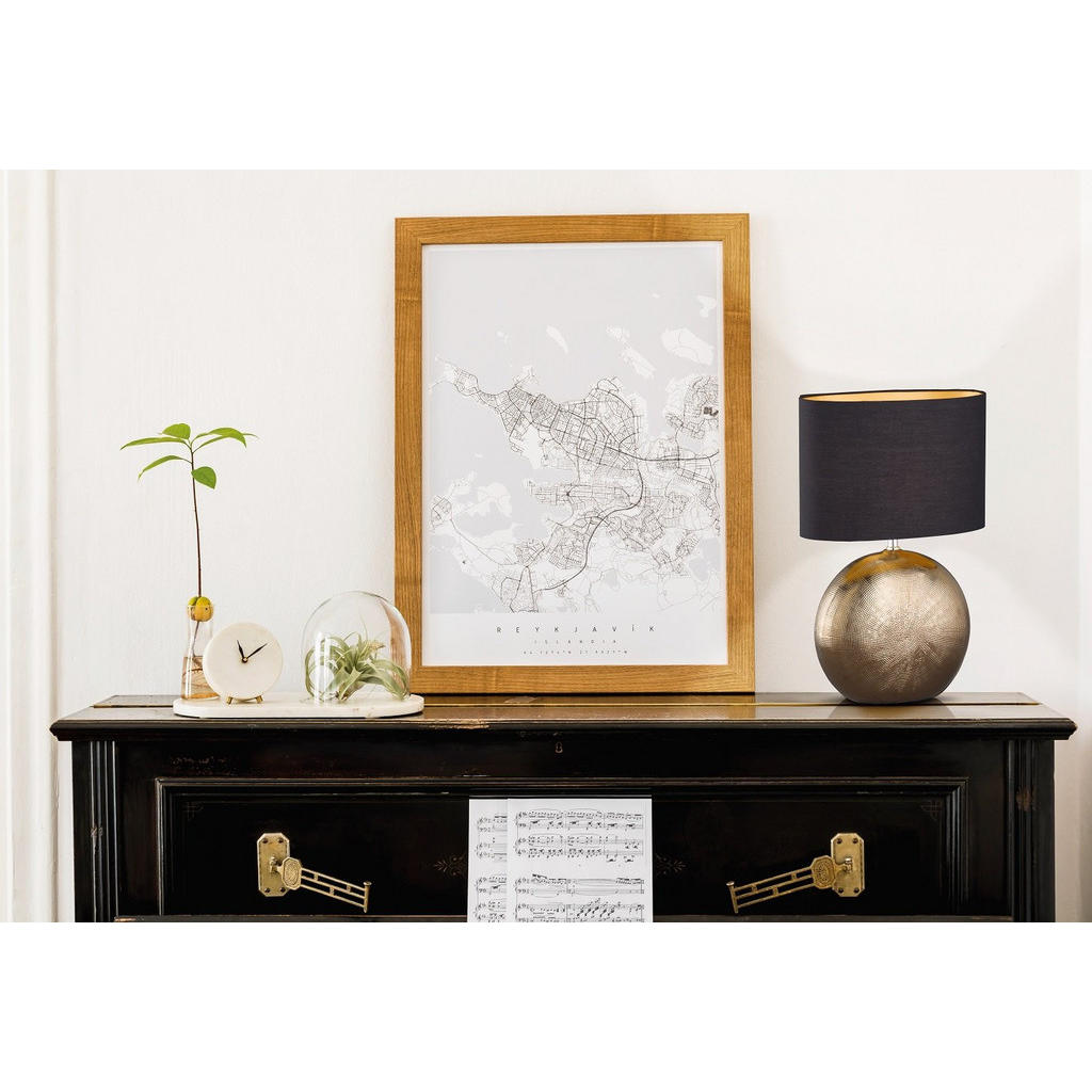 Thumbnail - Fischer & Honsel Tischleuchte Foro, Schwarz, Gold, Kunststoff, 17x53x34 cm, Lampen & Leuchten, Innenbeleuchtung, Tischla...