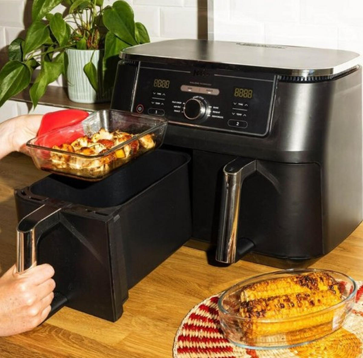 Ugnsform,för airfryer   - transparent, Basics, glas (19/14cm) - Pyrex