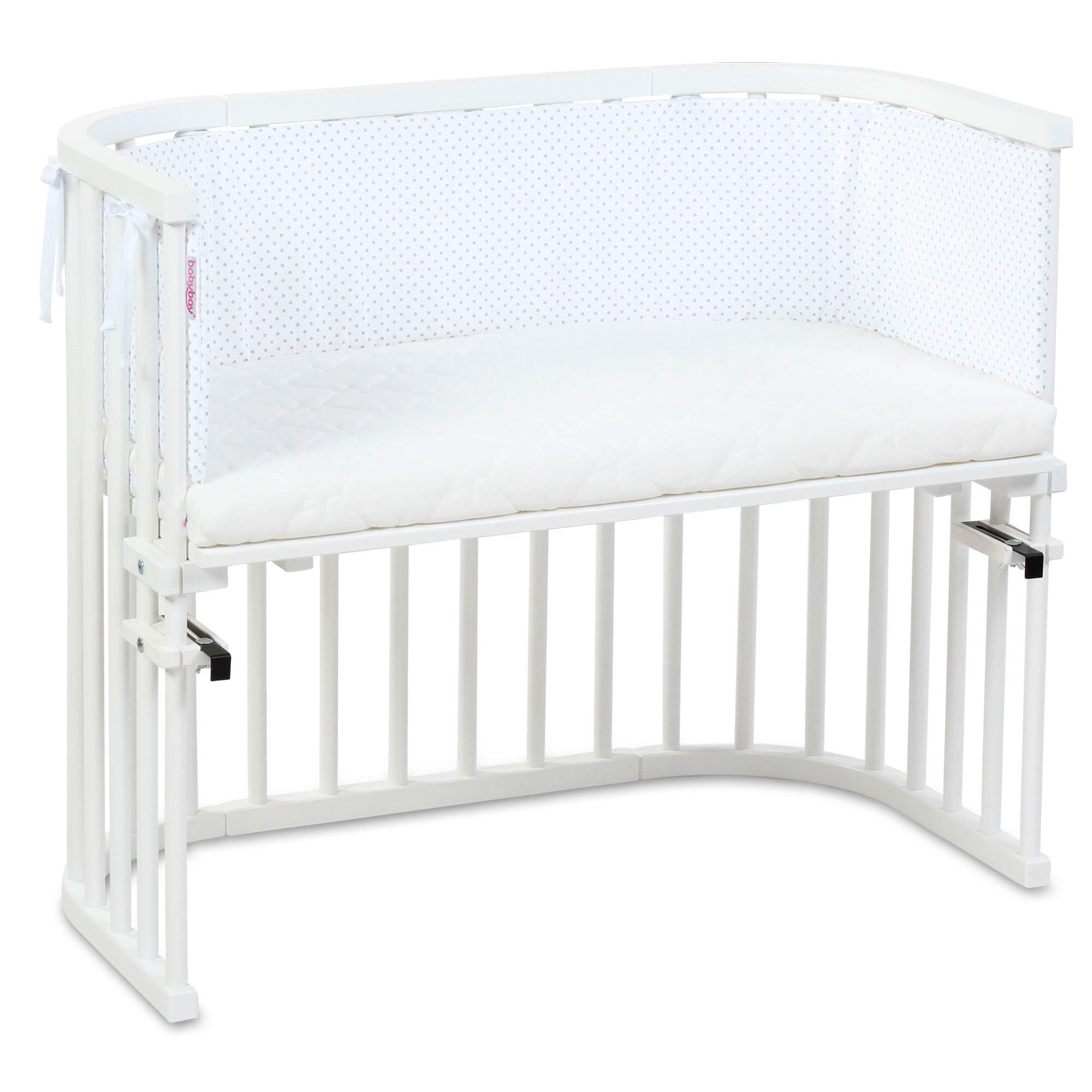 Nestchen Pique Babybay Original   24/149 cm  - Weiß/Grau, Basics, Textil (24/149cm) - Babybay