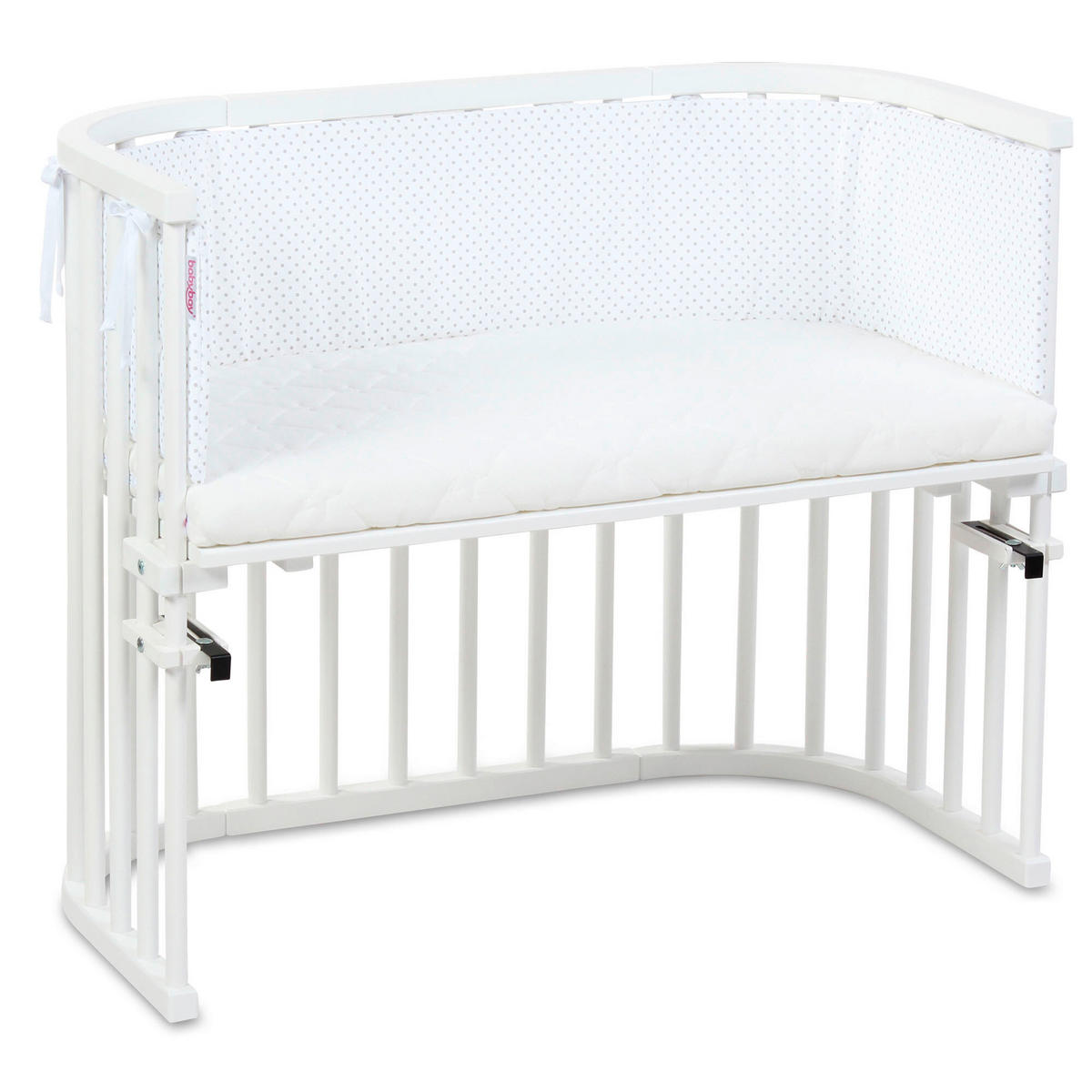 Nestchen Pique Babybay Original   24/149 cm  - Weiß/Grau, Basics, Textil (24/149cm) - Babybay