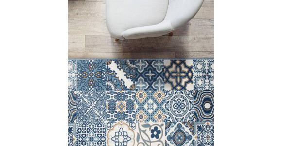 LÄUFER 80/150 cm Blau  - Blau, Design, Kunststoff/Textil (80/150cm) - Novel