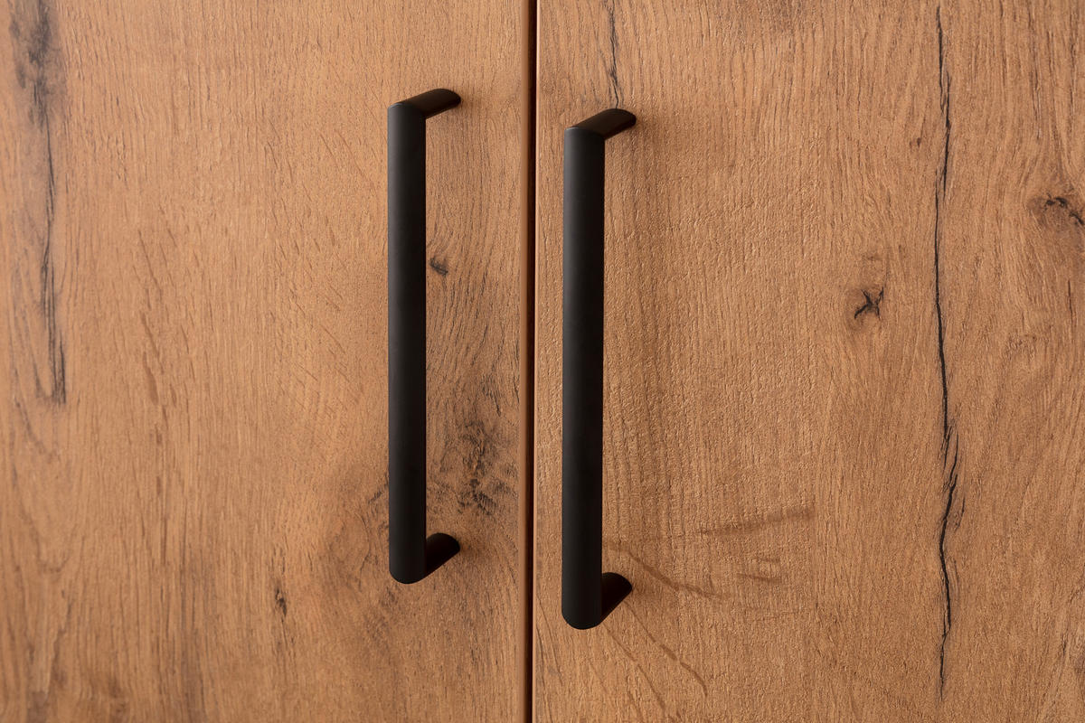 GARDEROBE 6-teilig  in 300/200/38 cm  - Eichefarben/Anthrazit, Konventionell, Holzwerkstoff (300/200/38cm) - Moderano