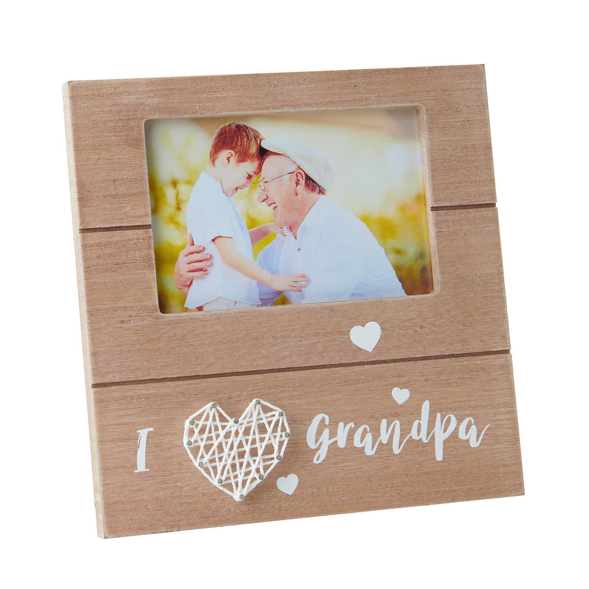 OKVIR ZA SLIKE       21/21/2,4 cm   - bela/rjava, Trend, tekstil/leseni material (21/21/2,4cm) - My Baby Lou