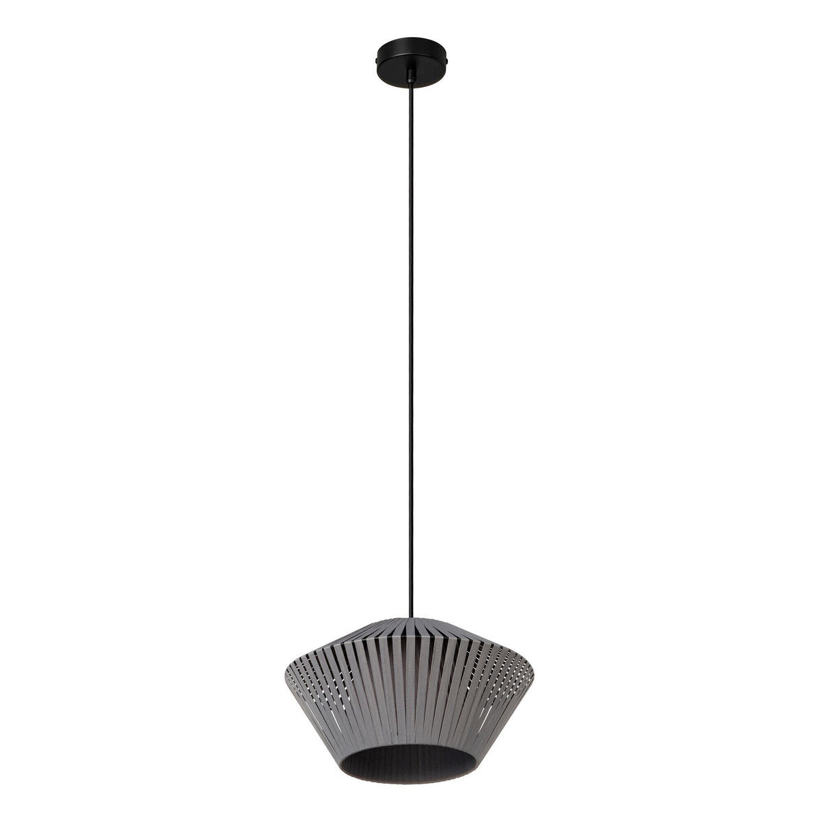 HÄNGELEUCHTE 30,5/120 cm  - Dunkelgrau, Basics, Textil/Metall (30,5/120cm) - Osram