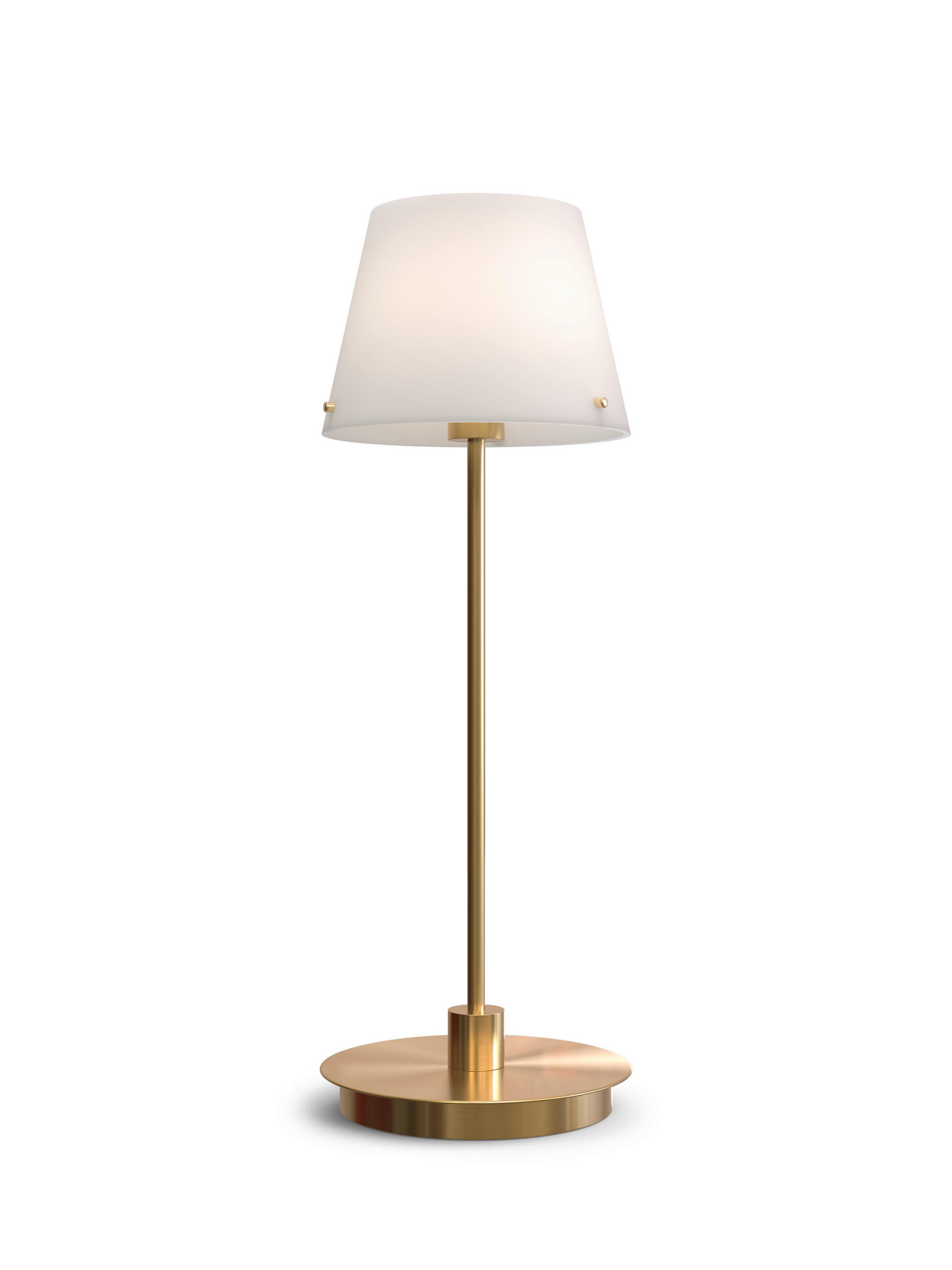TISCHLEUCHTE Gil il Grande 14/37 cm   - Messingfarben/Opal, Basics, Glas/Metall (14/37cm) - Belid