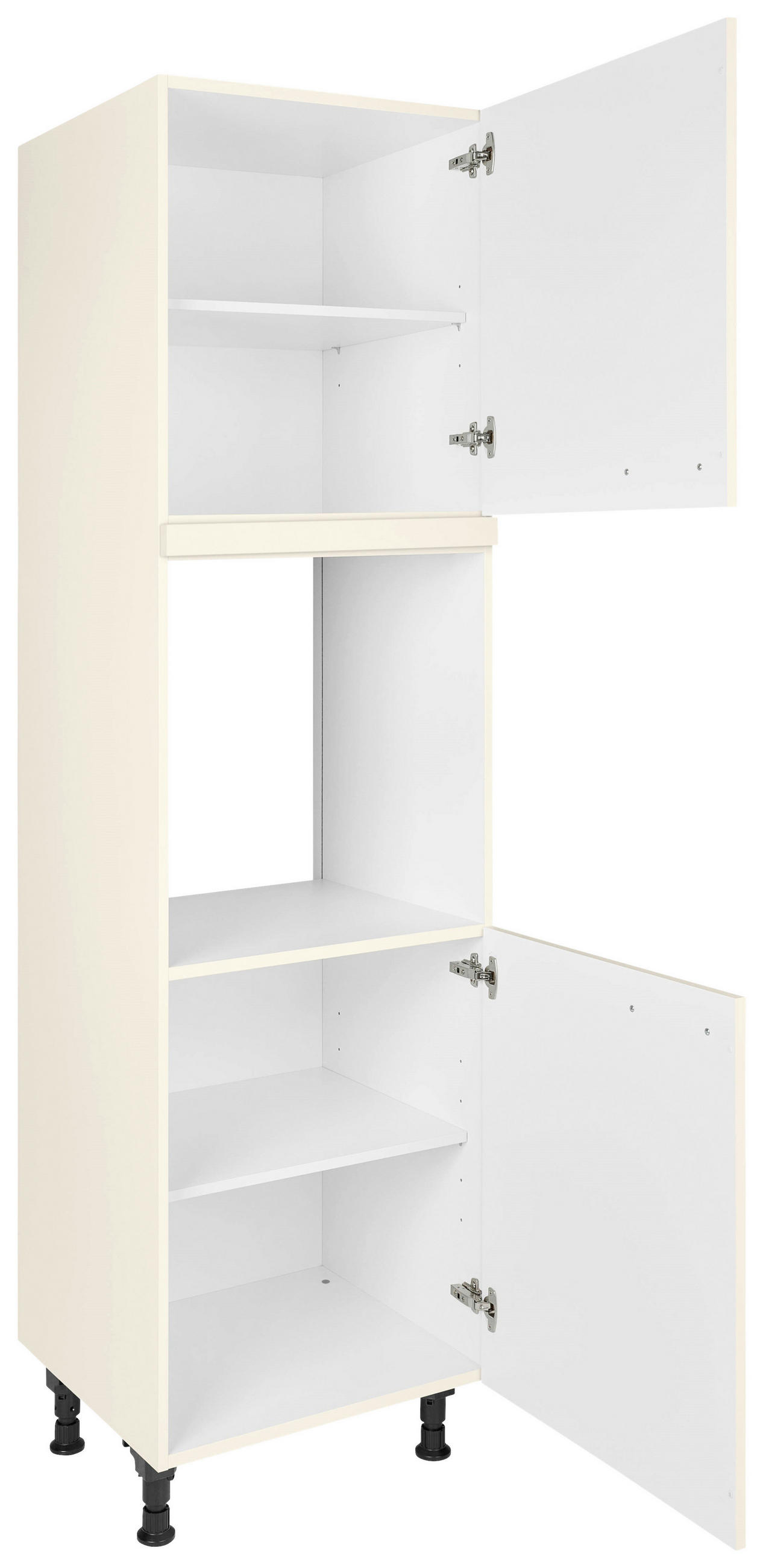 GERÄTEUMBAUSCHRANK 60/216,6/58 cm in Magnolie - Edelstahlfarben/Magnolie, MODERN, Holzwerkstoff/Metall (60/216,6/58cm) - Nobilia