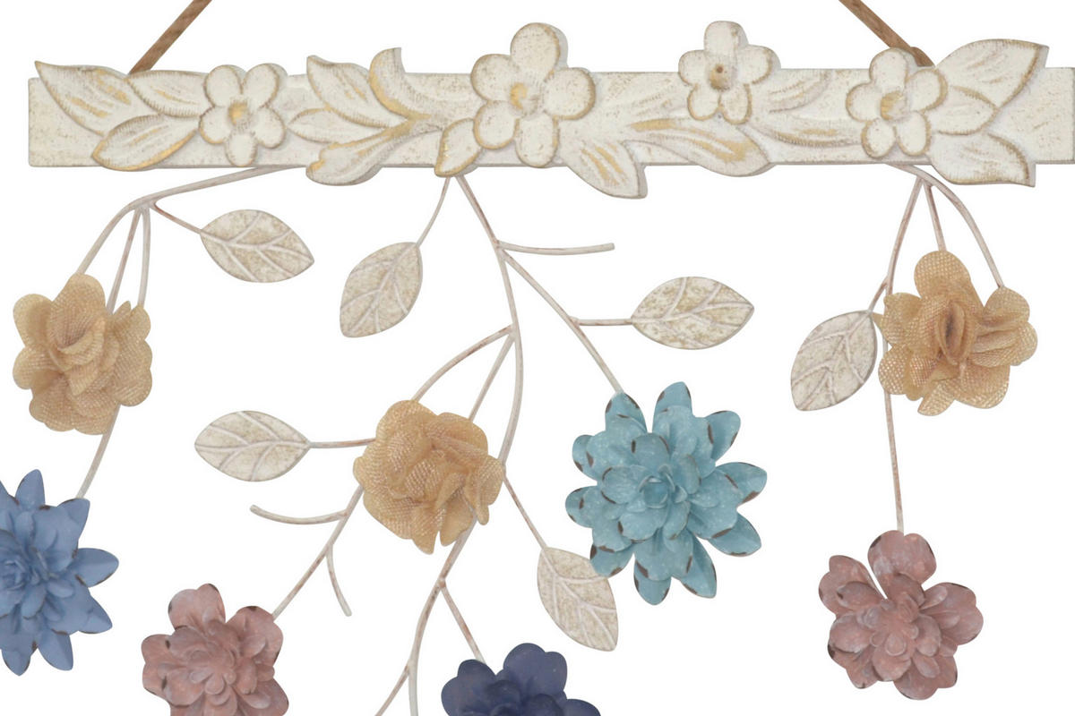 WANDDEKO Metall, Holzwerkstoff  - Multicolor/Creme, Design, Holzwerkstoff/Metall (4/58/59cm) - MID.YOU