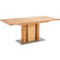 ESSTISCH Kernbuche massiv rechteckig Buchefarben, Edelstahlfarben - Edelstahlfarben/Buchefarben, KONVENTIONELL, Holz/Holzwerkstoff (140(185)/90/75cm) - Moderano
