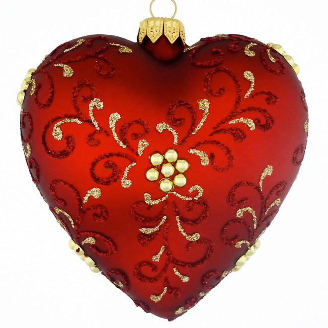 DEKOHÄNGER Holy Christmas  - Dunkelrot, LIFESTYLE, Glas/Metall (10cm) - X-Mas