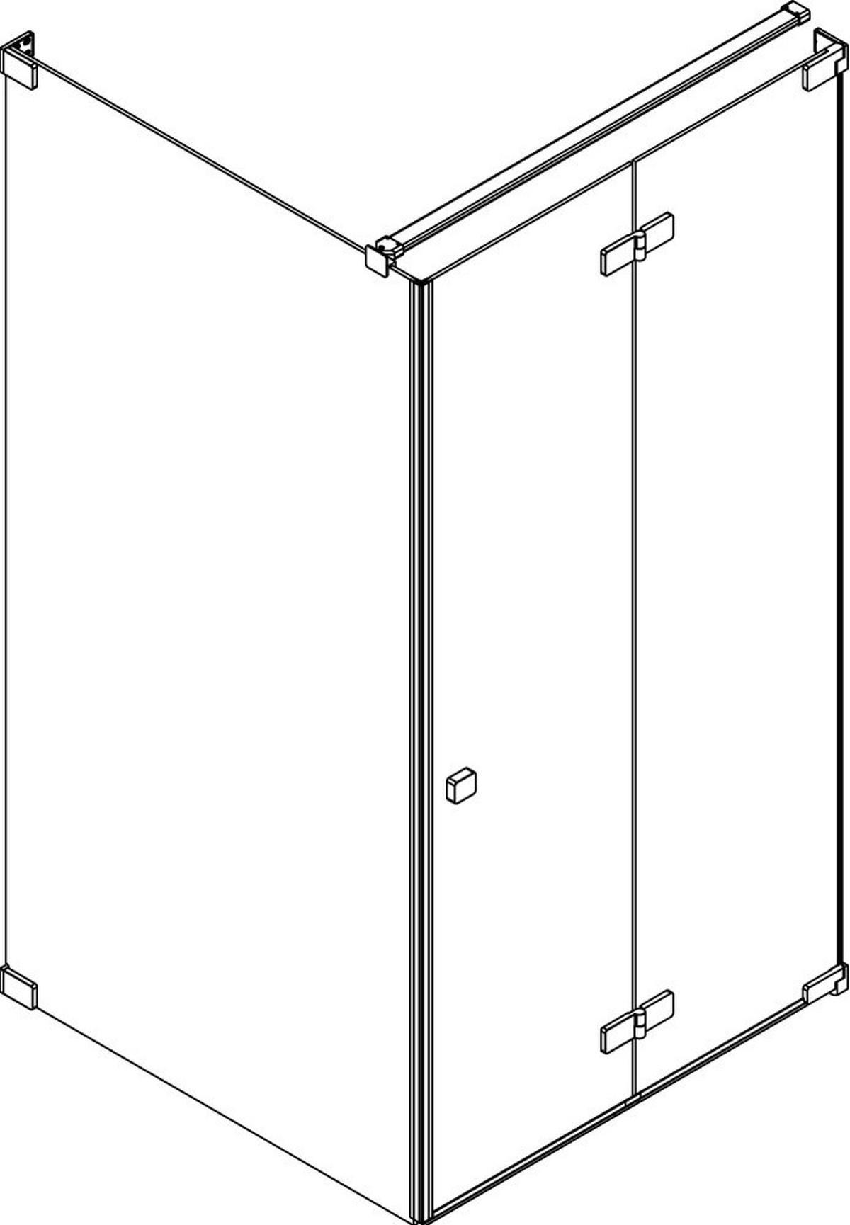 DUSCHKABINE 80/200/80 cm  in Chromfarben  - Chromfarben, MODERN, Glas/Metall (80/200/80cm) - Schöner Wohnen