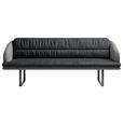 SITZBANK 255/89/68 cm Velours, Flachgewebe Anthrazit, Grau Metall  - Anthrazit/Schwarz, Design, Textil/Metall (255/89/68cm) - Dieter Knoll
