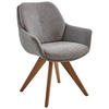 ARMLEHNSTUHL in Holz, Textil Grau, Eichefarben, Platinfarben  - Platinfarben/Wildeiche, Design, Holz/Textil (62/83,5/65cm) - Valnatura
