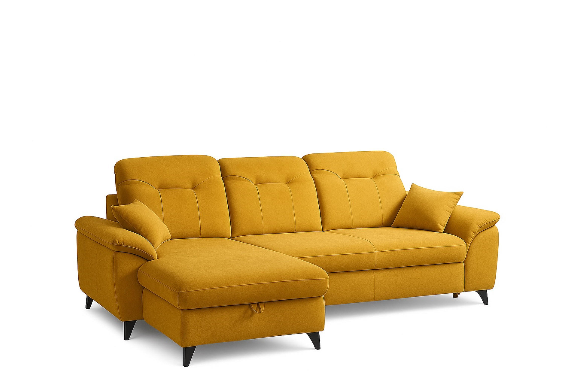 SAROKKANAPÉ textil sárga  - sárga, Basics, textil (164/260cm) - Carryhome