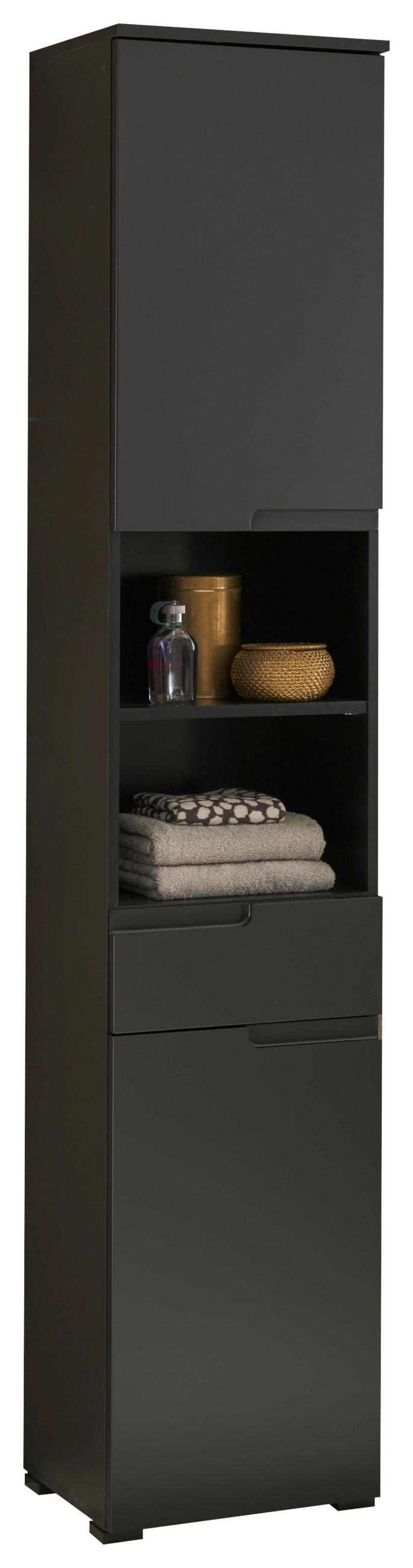 HOCHSCHRANK 40/191/32 cm - Schwarz, MODERN, Holzwerkstoff/Kunststoff (40/191/32cm) - MID.YOU