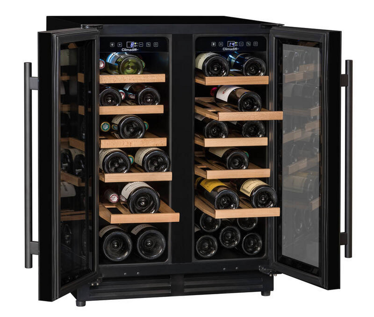 WEINKÜHLSCHRANK CBU40D1B  - Basics, Glas/Holz (59,5/82,0/57,5cm)