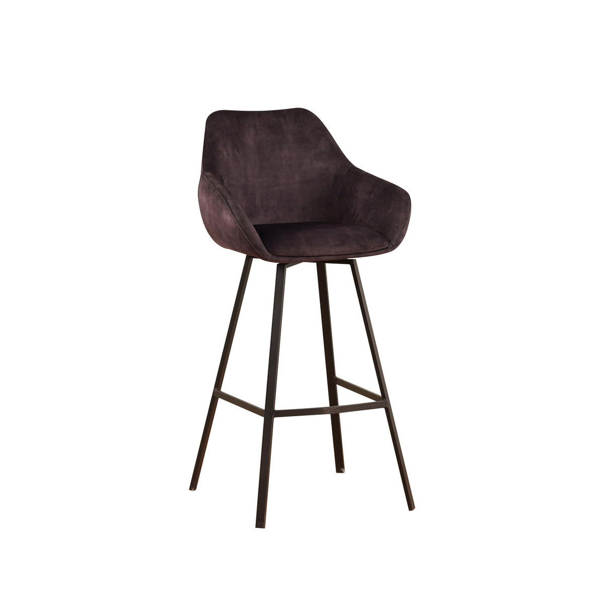 BARHOCKER-SET in Anthrazit  - Anthrazit/Schwarz, MODERN, Textil/Metall (55/109/57cm) - MID.YOU