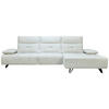 ECKSOFA Creme Chenille  - Creme/Schwarz, Design, Kunststoff/Textil (314/162cm) - Livetastic