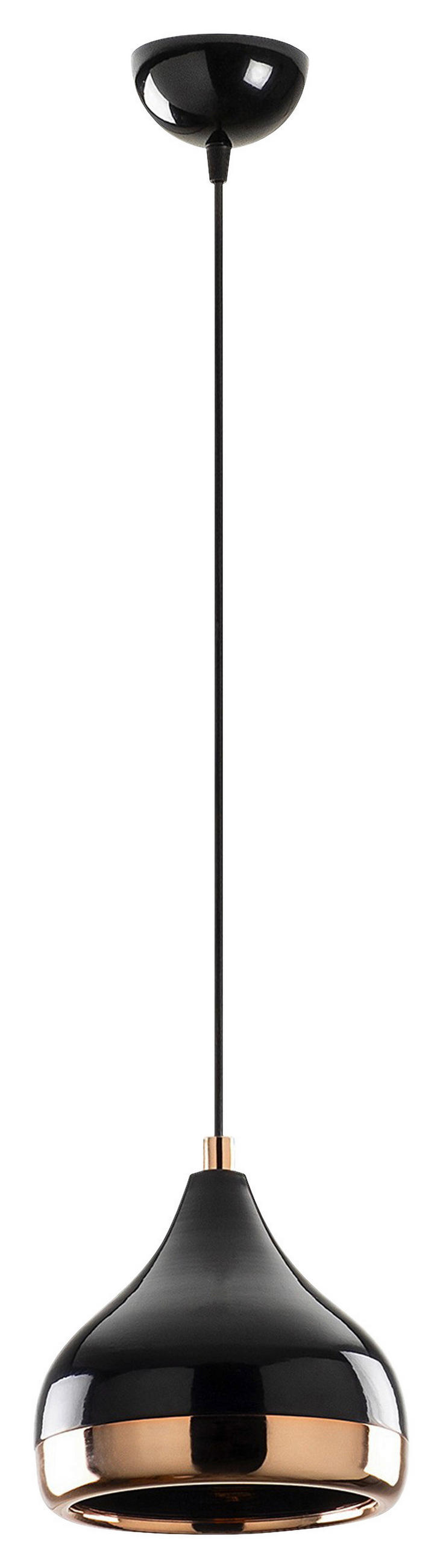 DECKENLEUCHTE 112/17/17 cm   - Schwarz Hochglanz/Goldfarben, Trend, Metall (112/17/17cm) - P & B