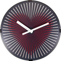 WANDUHR 30,5/30,5/5 cm   - Schwarz, Basics, Kunststoff (30,5/30,5/5cm)