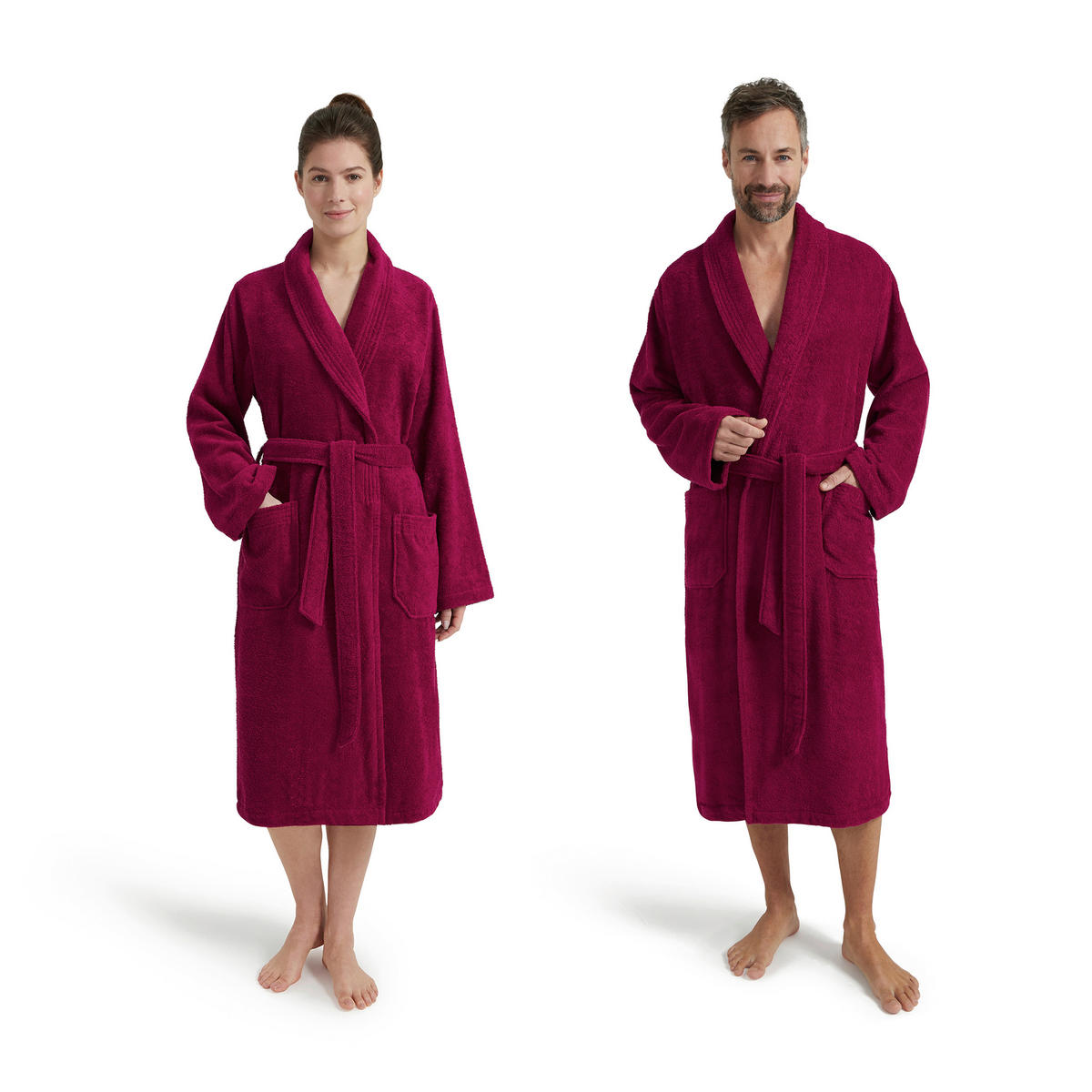 BADEMANTEL XS Unisex  - Beere, Basics, Textil (XSnull) - Moeve