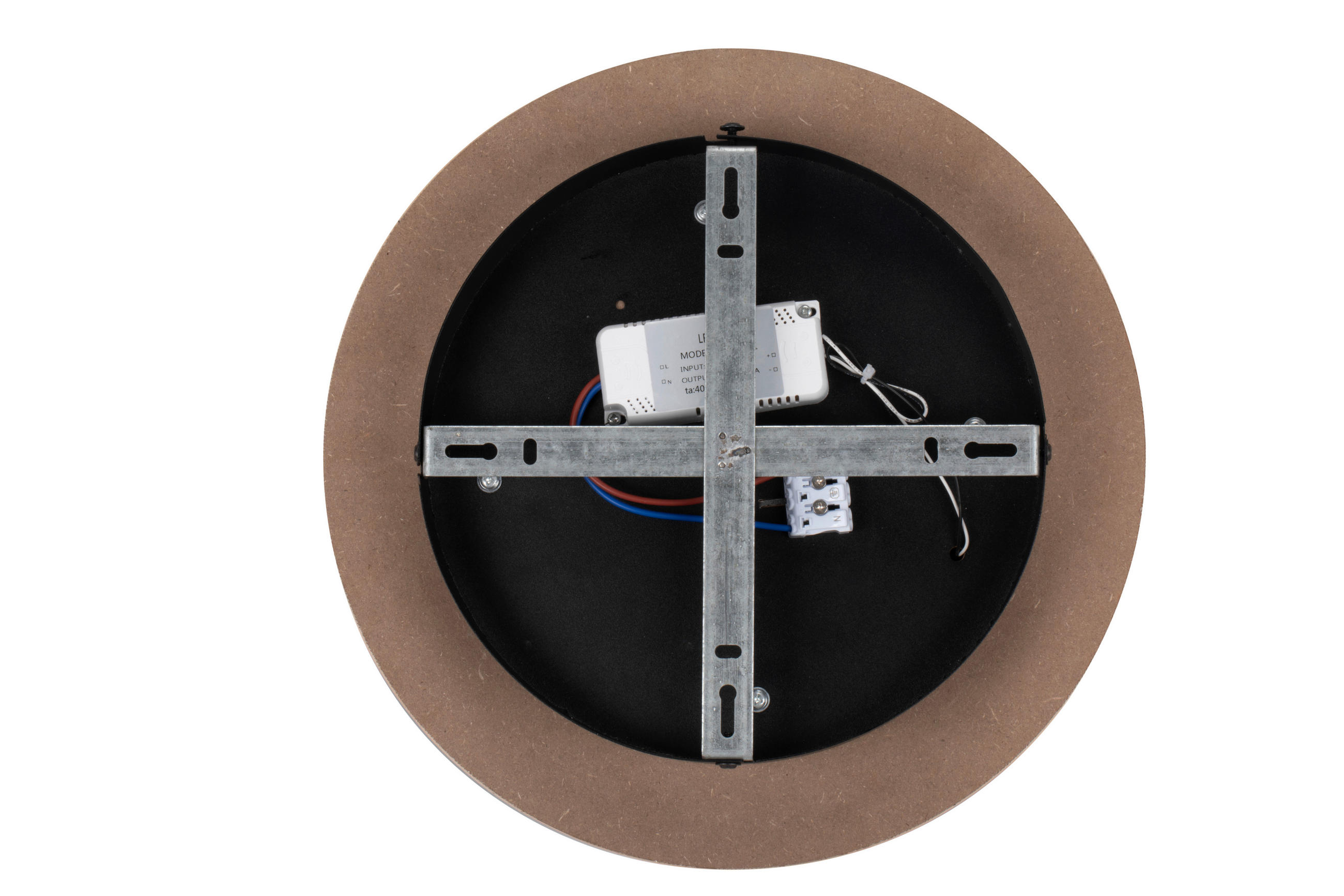 LED-DECKENLEUCHTE 32 cm  - Schwarz/Naturfarben, Basics, Holzwerkstoff/Metall (32cm) - Novel