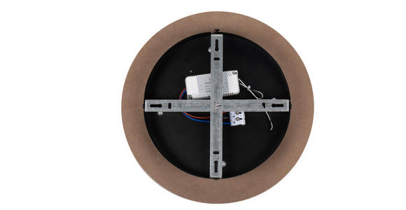 LED-DECKENLEUCHTE 32 cm  - Schwarz/Naturfarben, Basics, Holzwerkstoff/Metall (32cm) - Novel