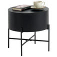 BEISTELLTISCH 45/45/45 cm Schwarz rund  - Schwarz, MODERN, Holzwerkstoff/Metall (45/45/45cm) - Xora