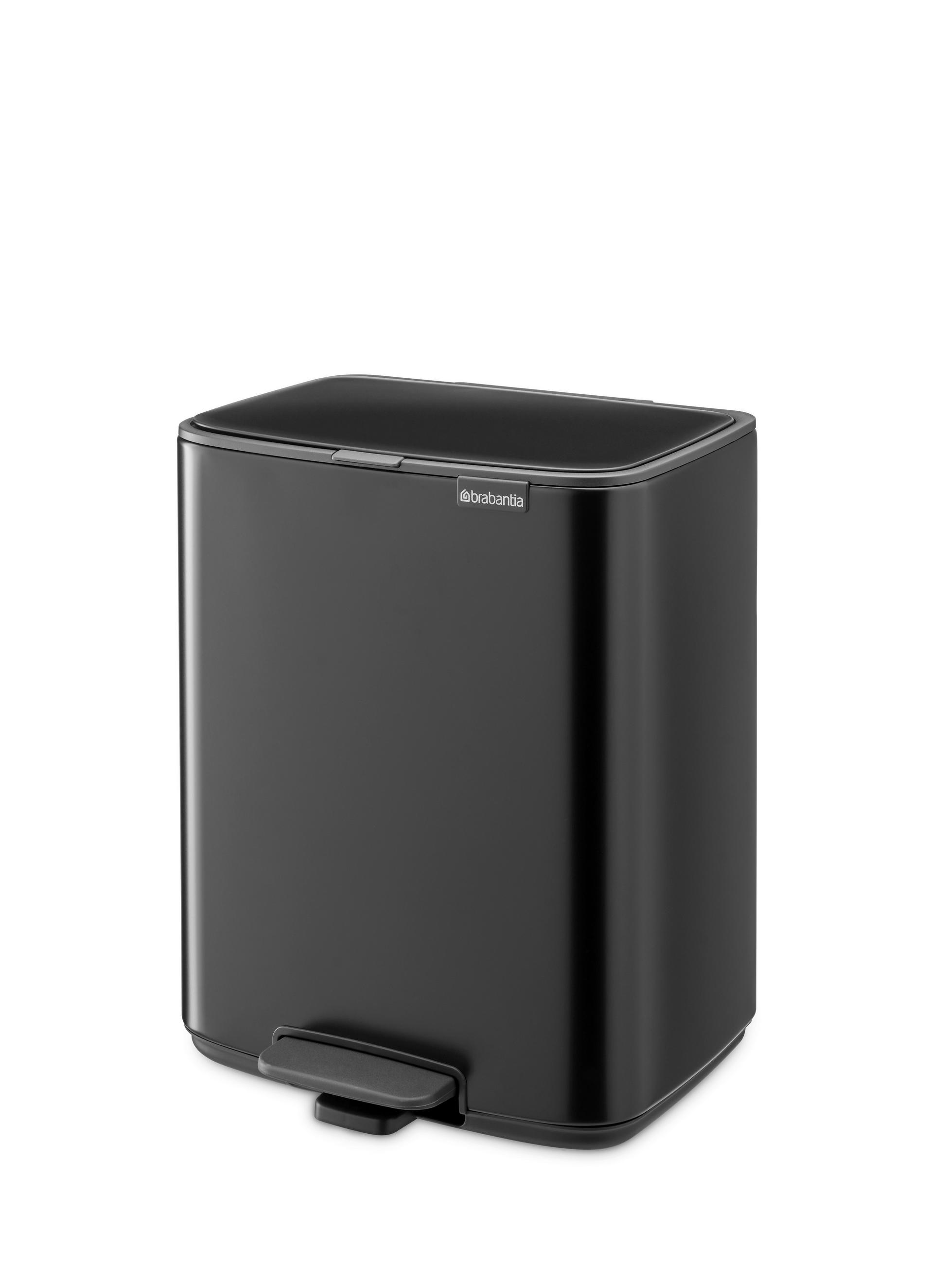 PEDÁLOS SZEMETES 12 l  - fekete, Basics, műanyag/fém (12l) - Brabantia
